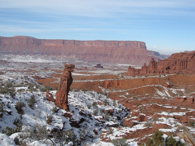 Fisher Towers in the Snow