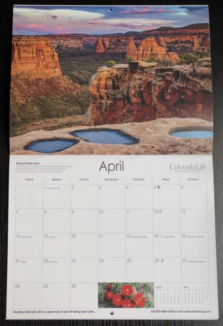 2019 Exploring Colorado Calendar