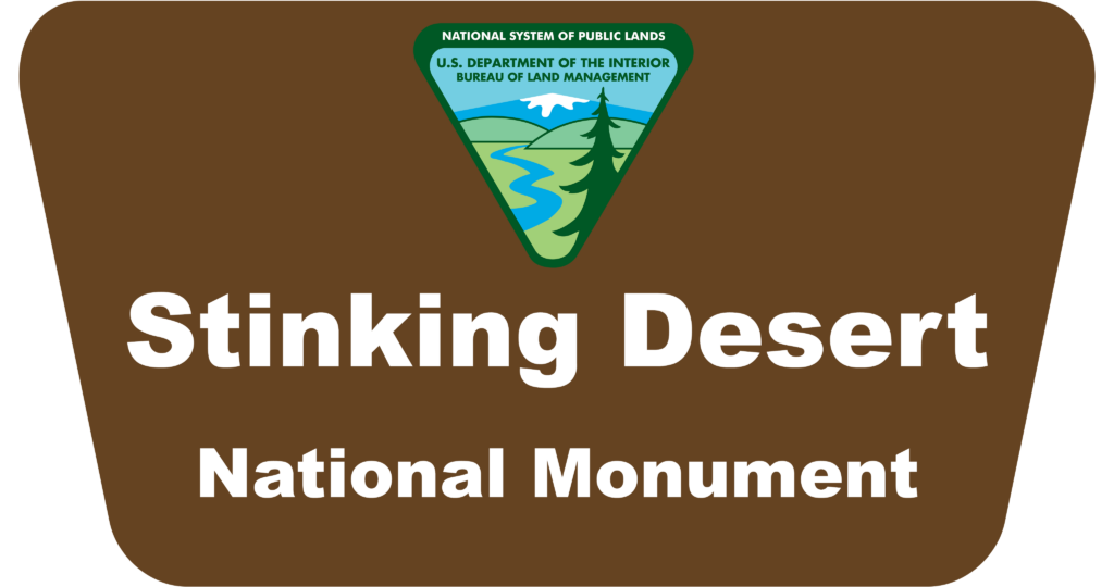 Stinking Desert National Monument Sign