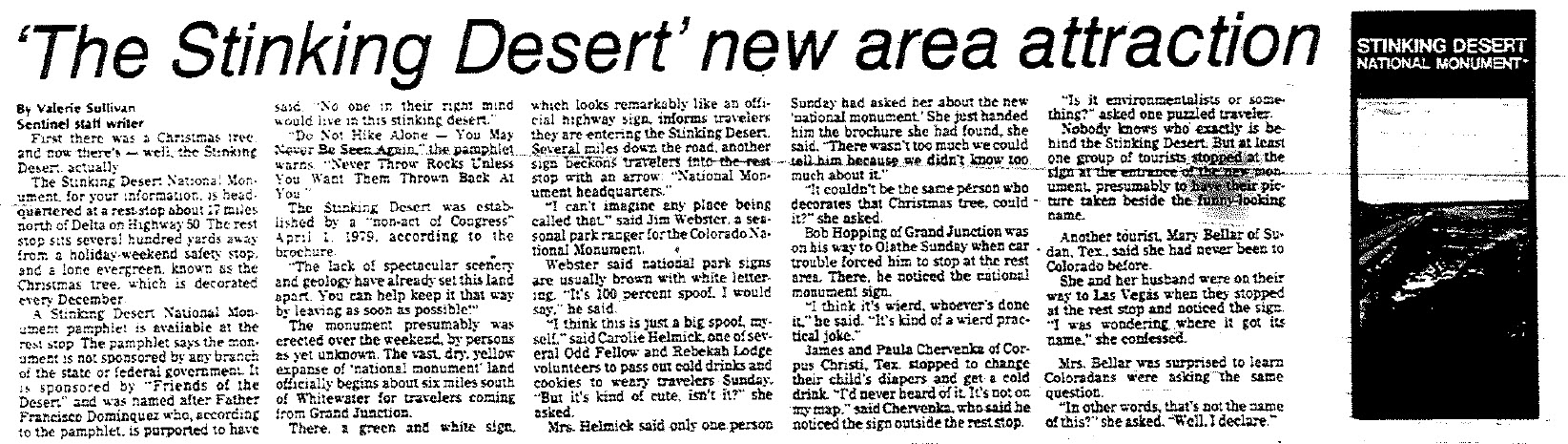 The Stinking Desert New Area Attraction (9-3-1979)
