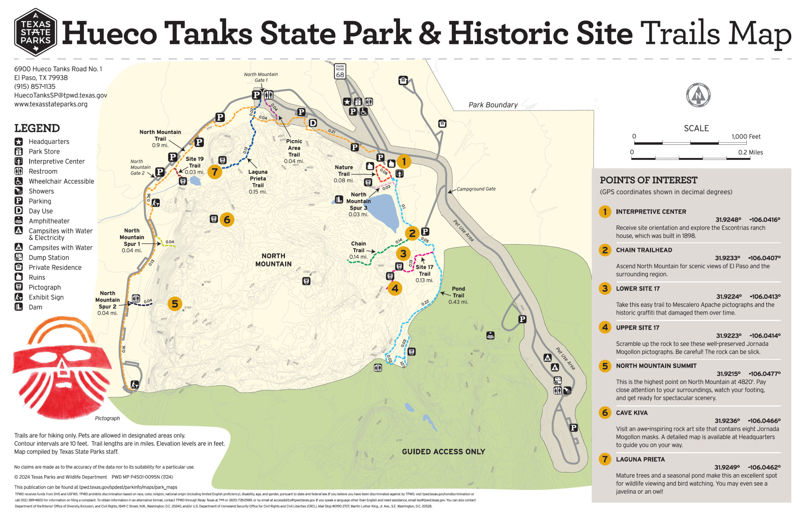 Hueco Tanks State Park Trails Map 2024